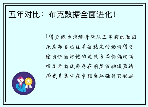 五年对比：布克数据全面进化！